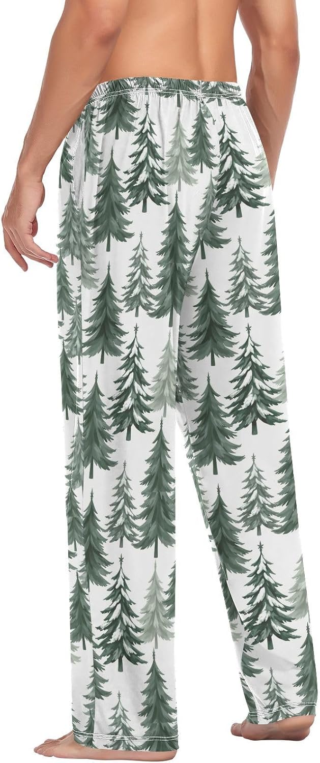 White Black Plaid Men's Pajama Bottoms Pants for Men Soft Men's Separate Bottoms Lounge Pants - Image 5