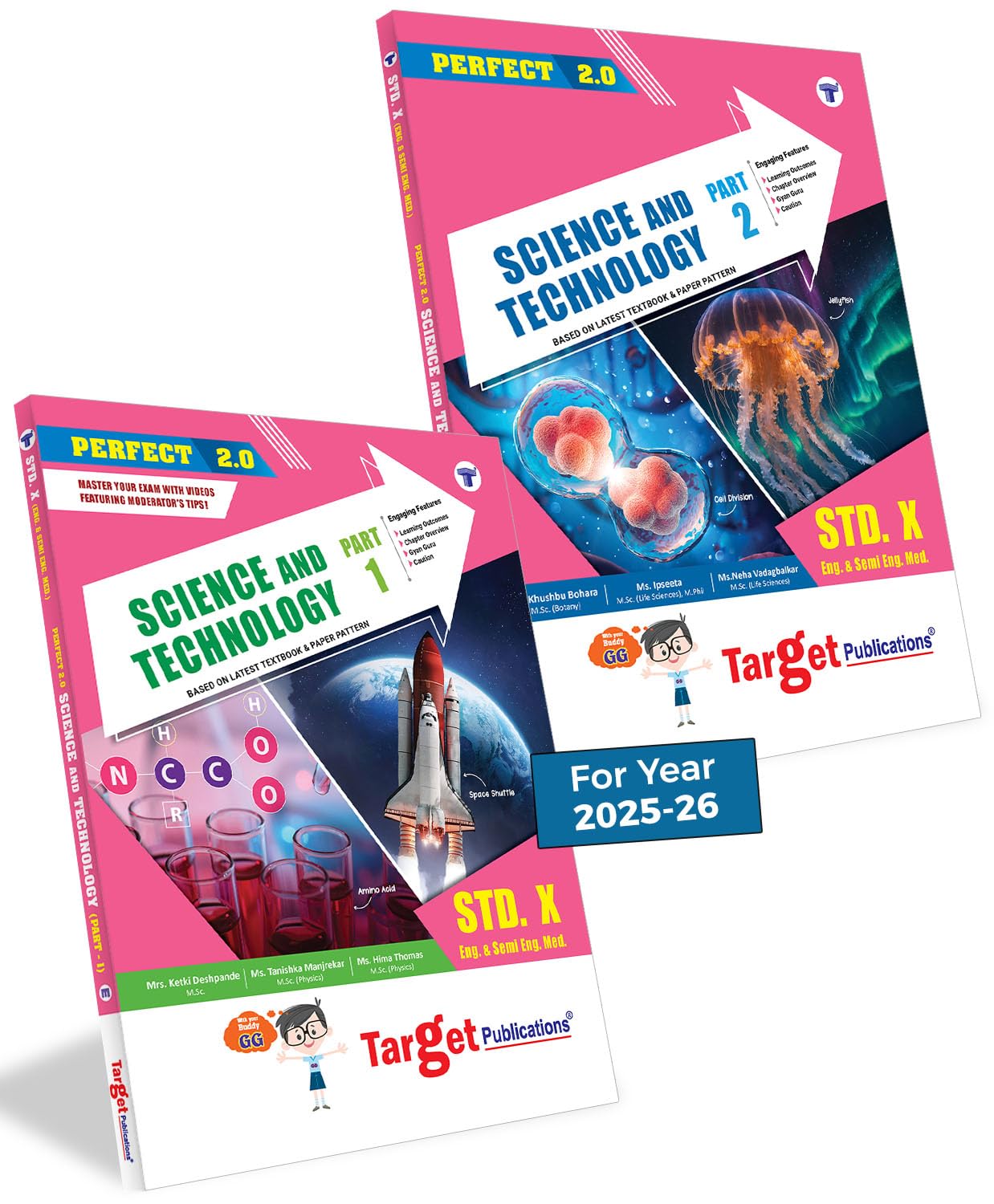 Std 10 Books | Science & Technology 1 & 2 | English & Semi English Medium | SSC Maharashtra Board | Numericals, Formulae, Board Papers & Model Sheets ... on New Syllabus | Perfect Notes | Pack of 2