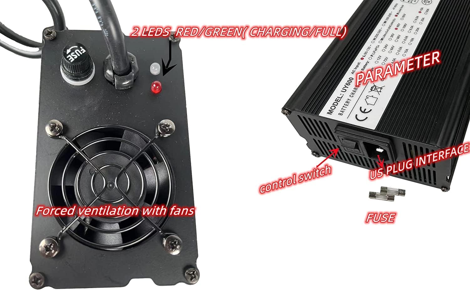 36V 12A Golf Cart Battery Charger | 36V 12AMP Golf Cart Battery Charger for EZGO TXT Medalist