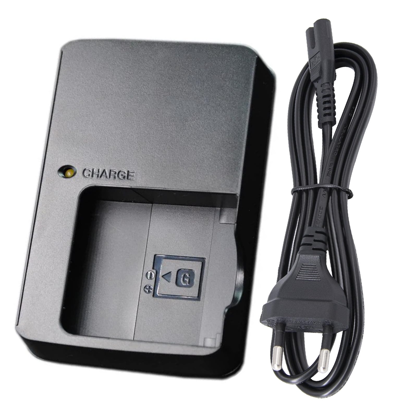 BC-CSGB NP-BG1 NP-FG1 Caricabatterie compatibile con Sony Cybershot DSC-HX5V,DSC-HX9V,DSC-W30,DSC-W35,DSC-W50,DSC-W55,DSC-W70,DSC-W80,DSC-H10,H20,H50,H55 Fotocamera e 120cm AC Power Cord