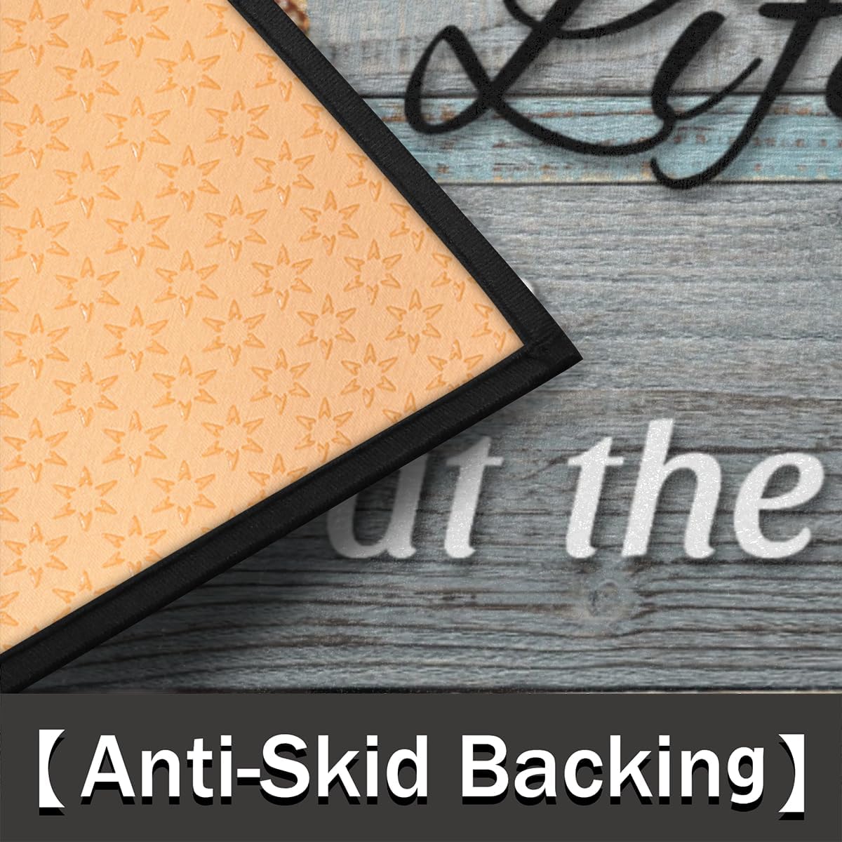 Beach Board Starfish Half Round Door Mat,Shell Quote Welcome Mat for Front Door Non-Slip Entryway Rug Floor Doormat for Inside Outside Entry Bedroom Bathroom Kitchen Garage Patio,24"x 36"