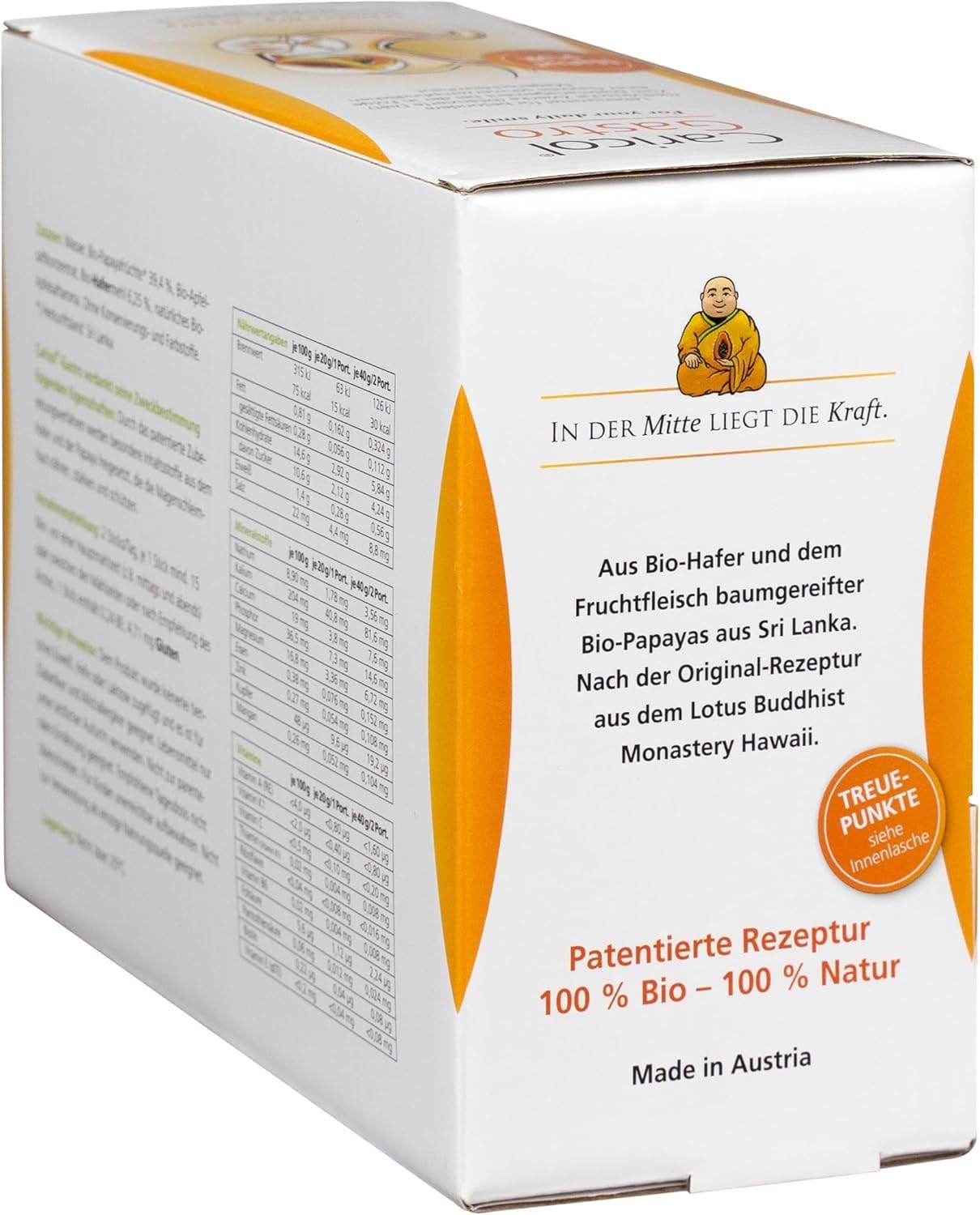 Caricol Gastro | 100% prodotto naturale | Supporto per la mucosa gastrica | Con il potere di Papaya & Biotina | Con papaina | 42 bastoncini da 20 g (840 g)
