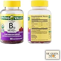 Vista 4 de Spring Valley Suplemento dietético de vitamina B12 Jelly Beans, 5,000 mcg, 120 unidades (paquete de 01) + adhesivo Me Gustas