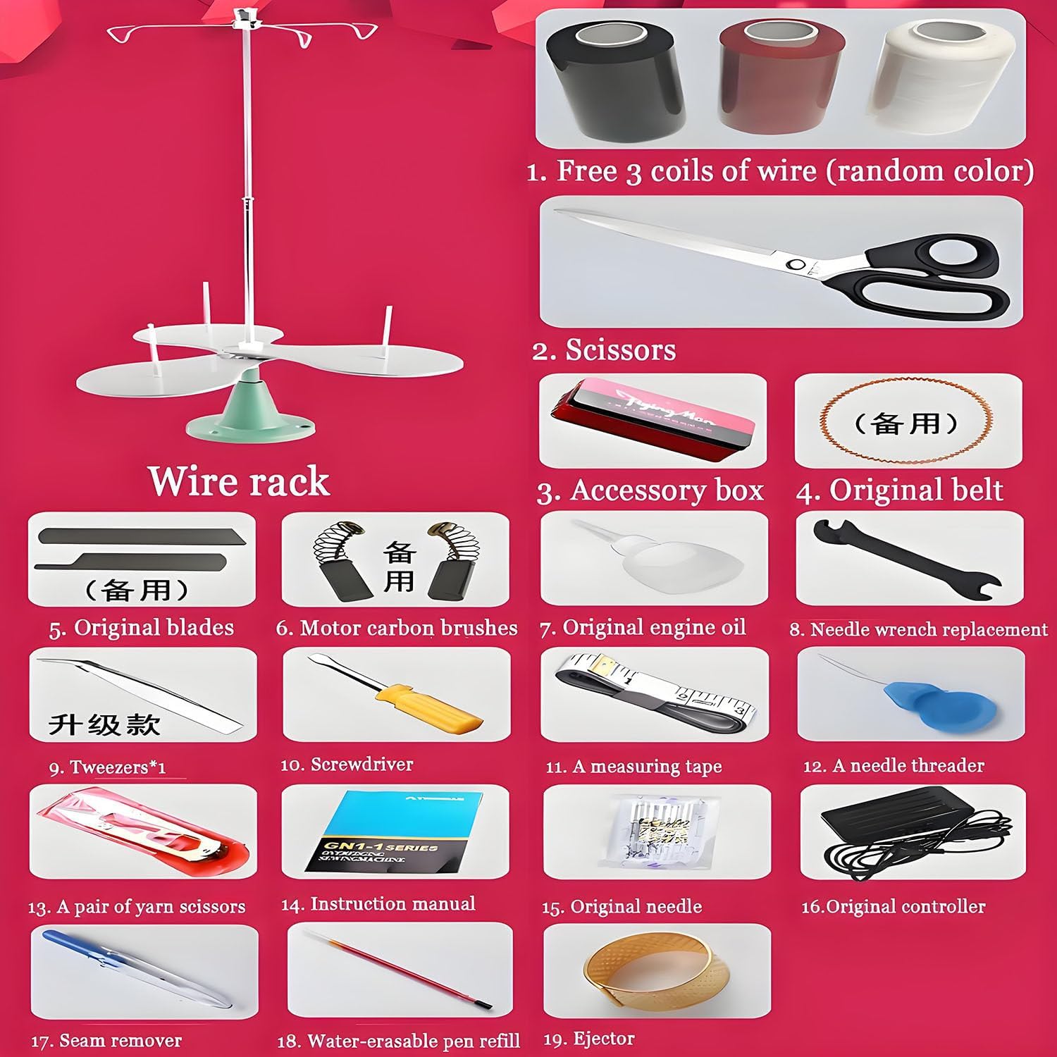 Overlock Machine,Sewing Machine,Machine Serger Industrial 3000 Stitches per Minute,with Metal Frame