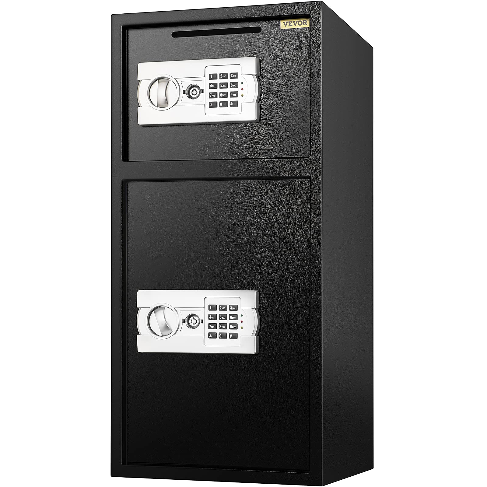 VEVOR Caja Fuerte de Seguridad con Llave de 75 x 34 x 34 cm, Caja de Seguridad Digital con Cerradura de Seguridad BXG-052, Caja Fuerte Digital de Hierro Fuerte de 33 ", Diseño 2 en 1 Negro