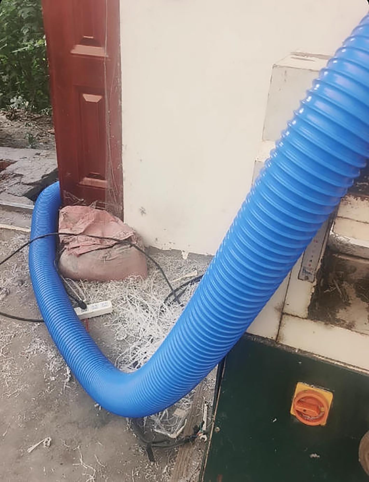 Manguera de succión Polvo Caucho PVC, Manguera corrugada Azul for ventilación y Drenaje recolección en Varios tamaños