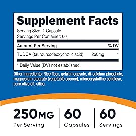 Nutricost Tudca 250mg, 60 Capsules (2 Bottles)