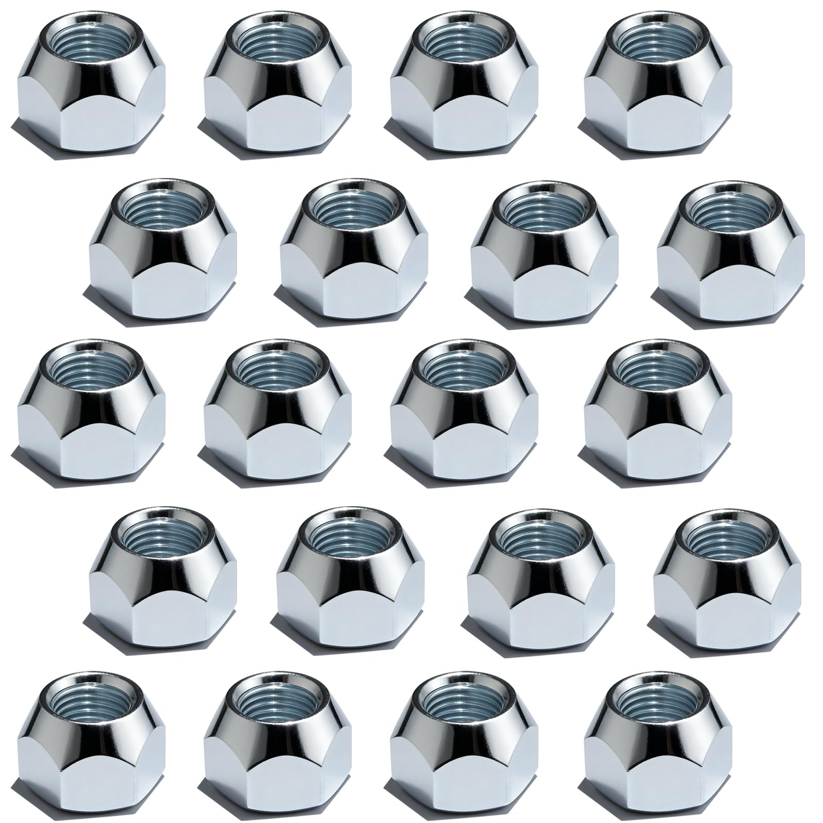 Trailer Lug Nuts - 20 Pack 1/2-20 Zinc -1
