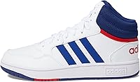 Vista 1 de adidas Tenis de baloncesto unisex para niños Hoops 3.0 Mid, Dark Blue-blue Rush-turbo