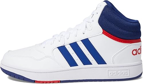 adidas Tenis de baloncesto unisex para niños Hoops 3.0 Mid, Dark Blue-blue Rush-turbo