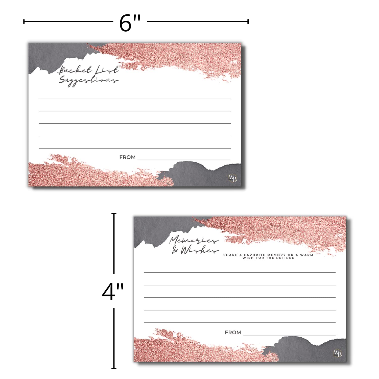 50 Pack Retirement Party Advice Cards | 5x7 Inch Guestbook Alternative For Retirement Celebration - View #8