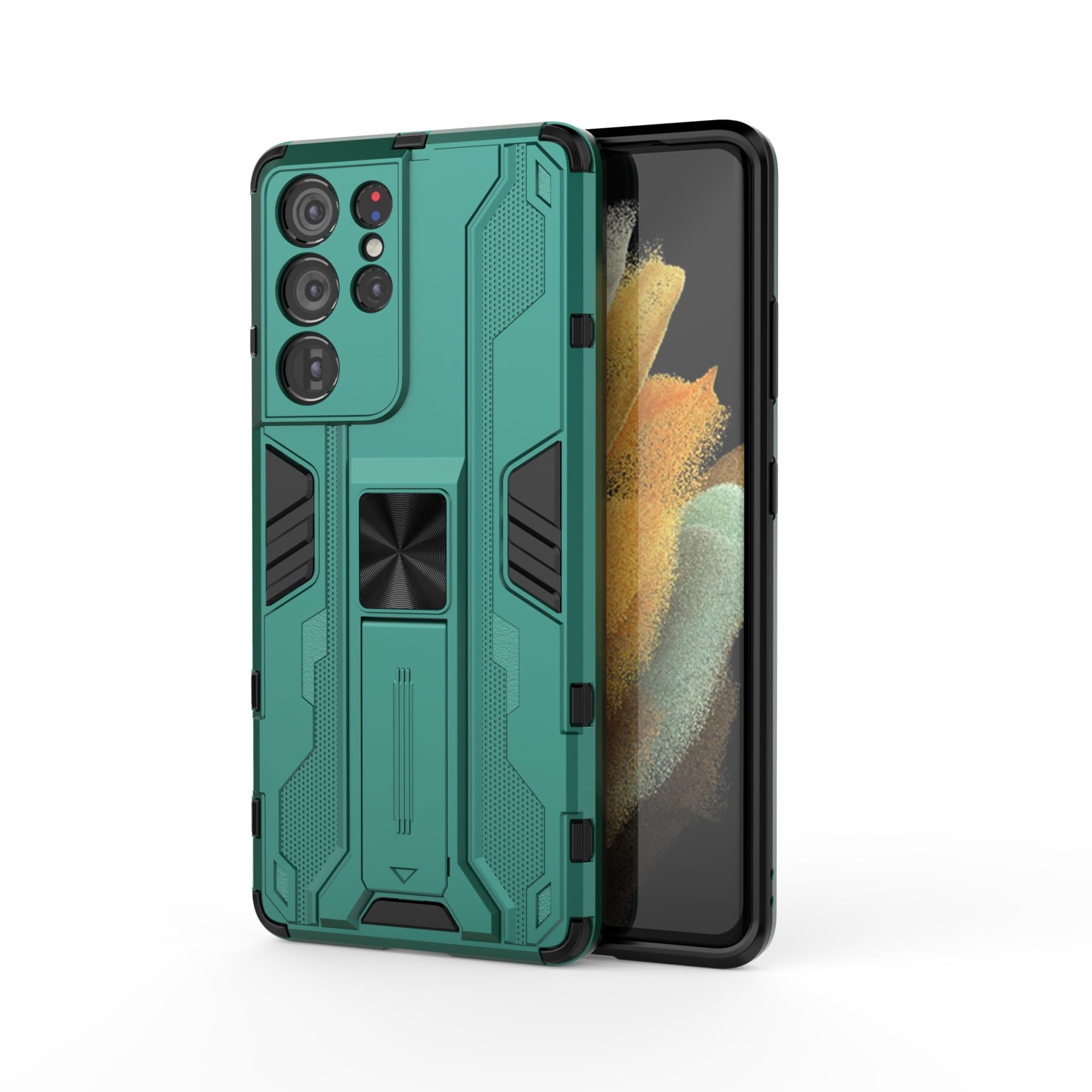 Coque compatible Samsung S21 Ultra avec béquille intégrée fine - 8