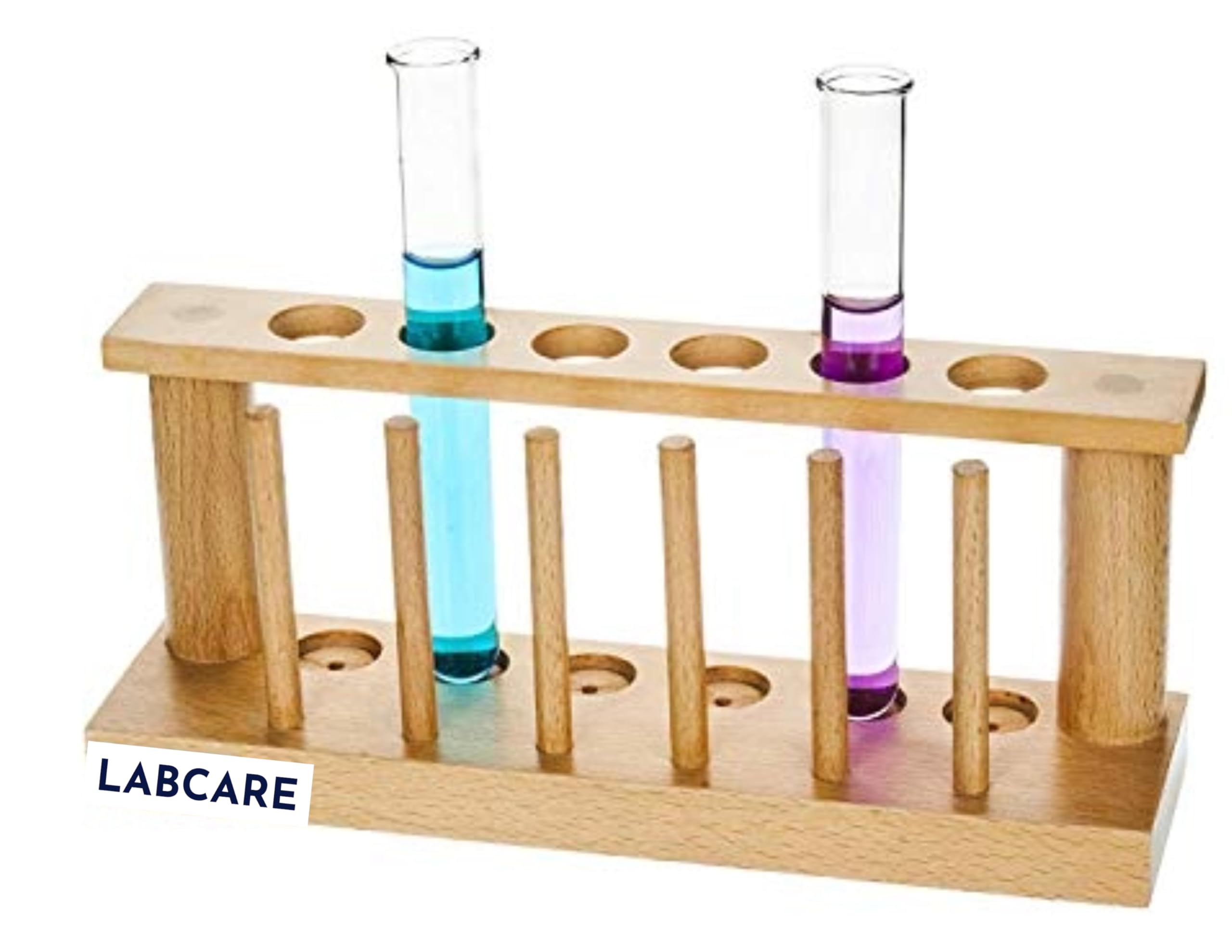 Wooden Test Tube Rack with 6 Test Tubes, 25ml Capacity, 18mm Diameter, Drying Pins (LB-MS10)-picture-31