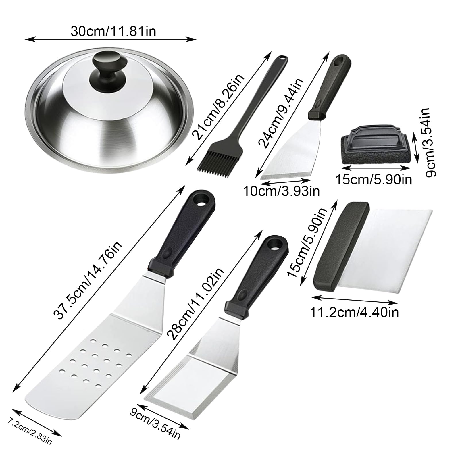 Zestaw do grillowania – zestaw akcesoriów do z wysokiej jakości stali | nierdzewnej, przenośne akcesoria kuchenne do mięsa i krewetek – do ogrodu, na kemping, taras i piknik