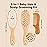 Baby Hair Brush and Comb Set for Newborn - Wooden with Soft Goat Bristle, Newborns Girl, Boy, Toddler Cradle Cap (Oval, Walnut)