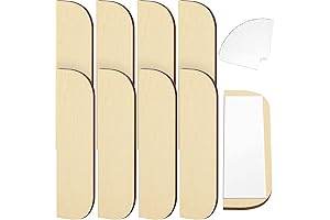 Door Hinge Repair Kit: Concealing Imperfections with 3.5-Inch Wooden Plates for Hinge Holes