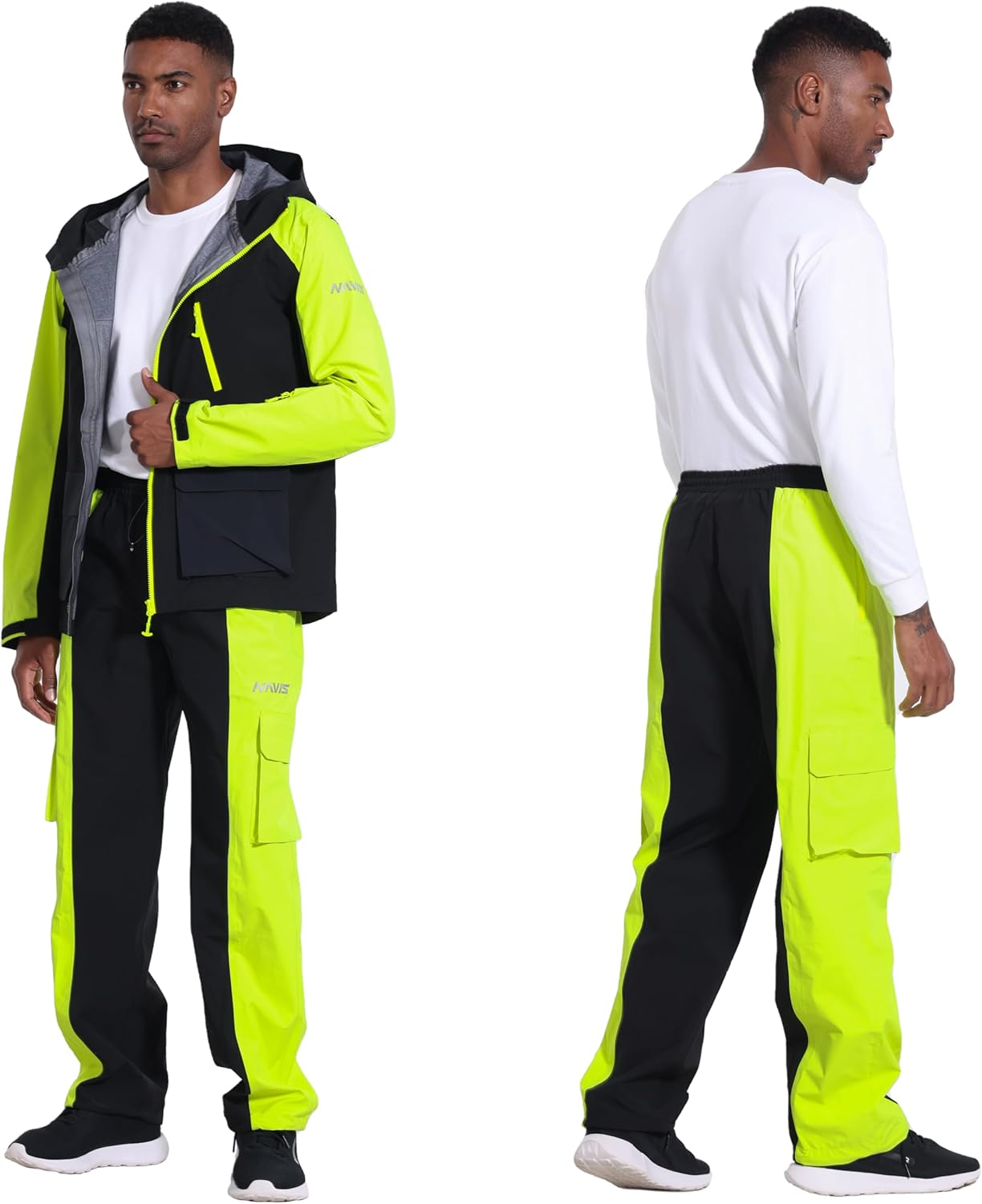 Men’s PRO Waterproof Workwear Rain Suit 3-Piece Set, Hi-Vis Hooded Jacket & Pants, 3L-Gore Pro-Tex Oxford, Multi-Pocket - Image 6