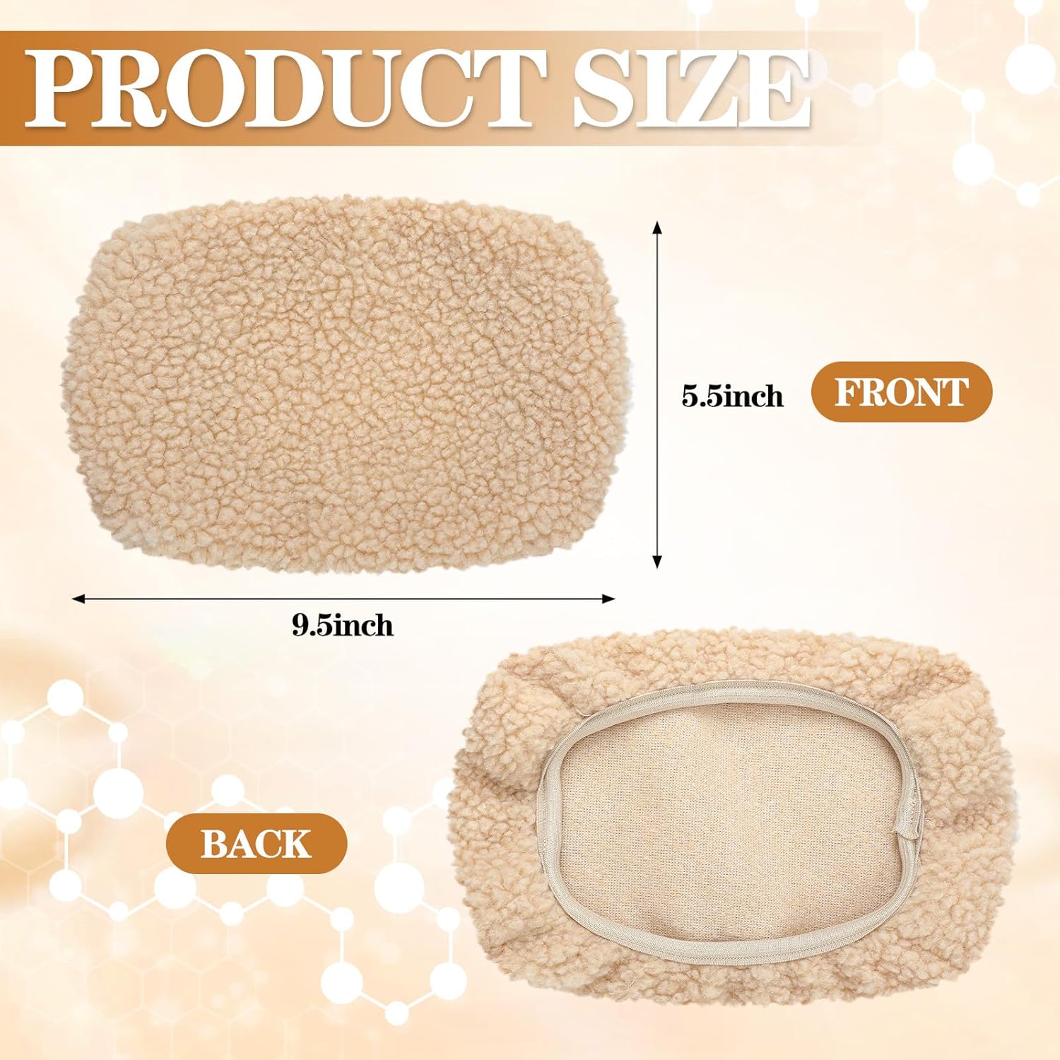 Nuanchu 2 Pcs Massager Cover Rub Massager Cover Fleece Pad Cover Compatible with Jeanie Rub Massager Soft Sheepskin Pad Cover Washable Massage Pad for Comfortable and Effective Massaging - Image 2