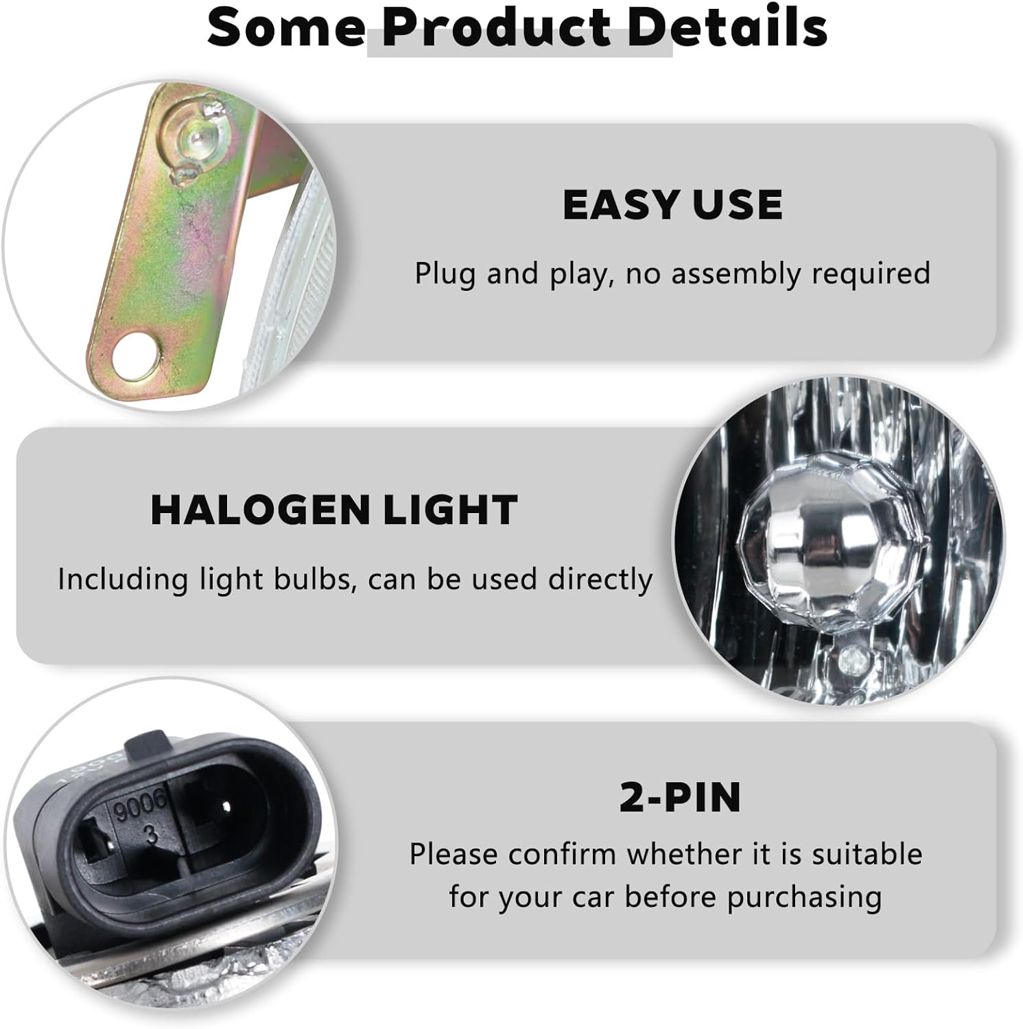 Front Bumper Fog Light For Mitsubishi Pajero Montero V73 V75 V77 2000-2003 Daytime Running Lamp Set