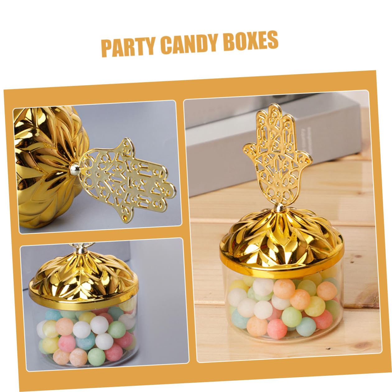 Yardwe 24 Pezzi Scatole Trasparenti per Dolcetti con Coperchio Elettroplaccato Piccole Scatole Regalo per Matrimoni e Feste Contenitori per Caramelle Riutilizzabili per Bomboniere e