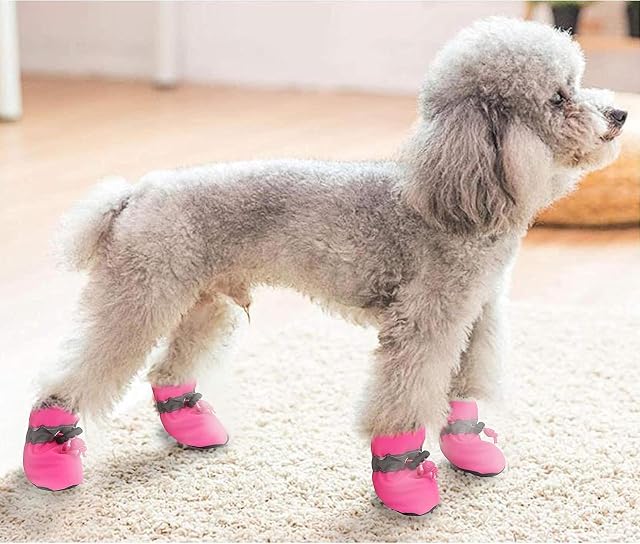 Foto 6 de 6 de YAODHAOD Zapatos de Perro, Protectores de Patas de Perro, cálidos, cómodos, con Suela Suave, Antideslizantes