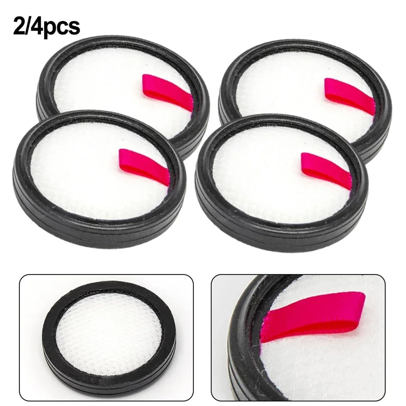 Filtros De Repuesto 2/4 Uds., Compatibles Con DEVOAC N300, for Aspiradora Mano T19B, Filtro for Uso En Seco Y Húmedo(4PCS)