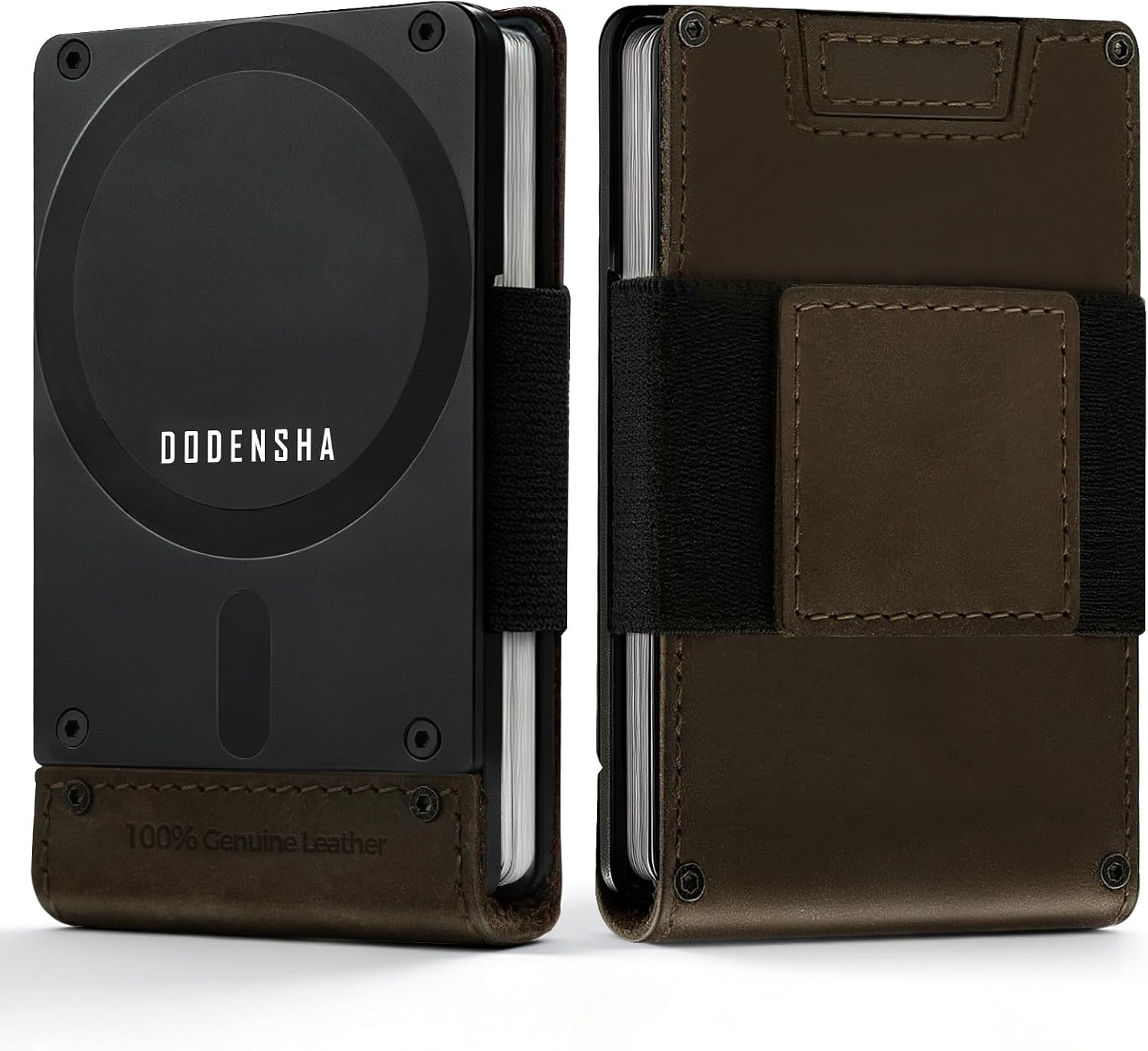 Slim Men’s Wallet for Magsafe, Leather Card Holder for 13 Cards & 10+Bills