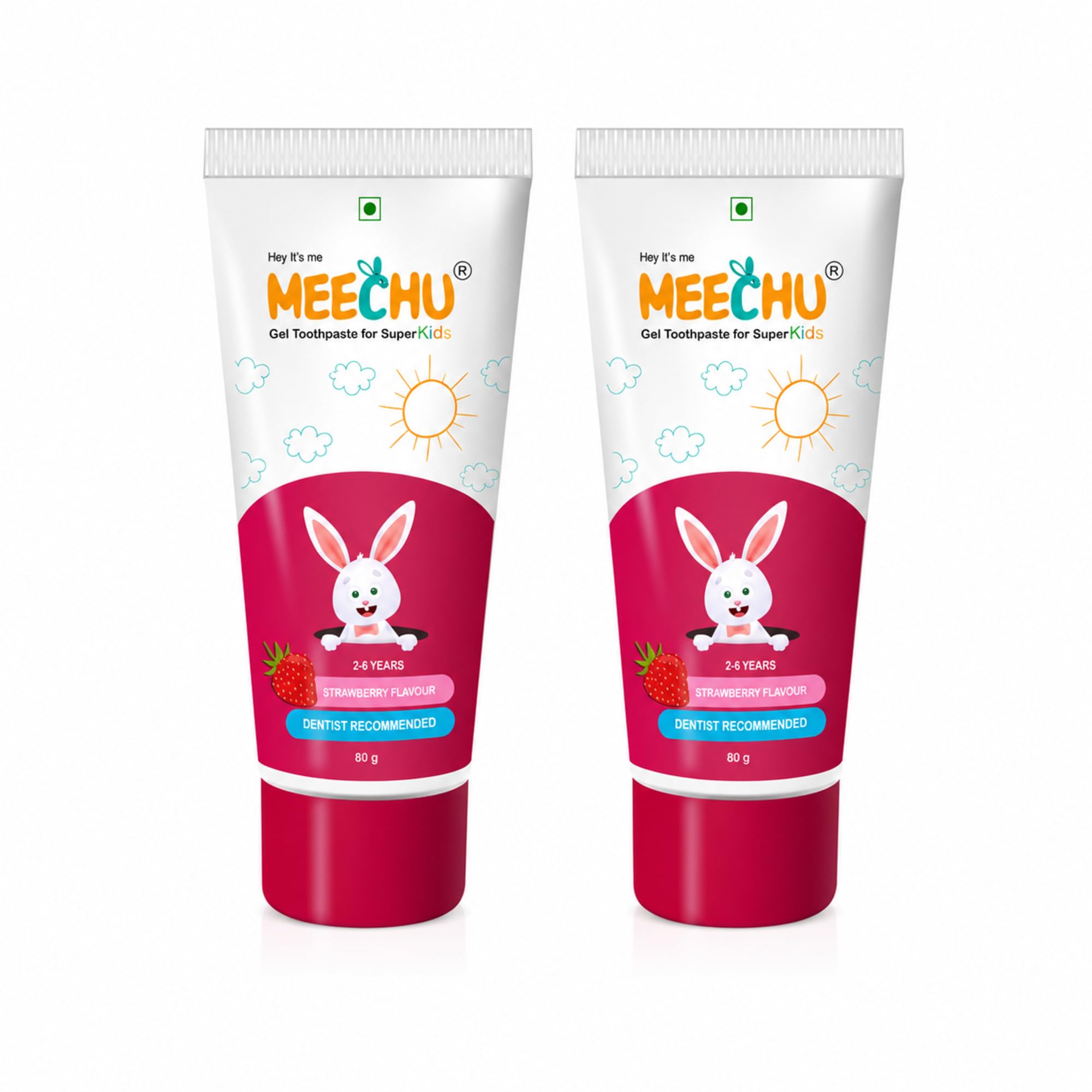 Meechu Baby Toothpaste Strawberry 80gm, pack of 2 (Strawberry, 2)-image-29