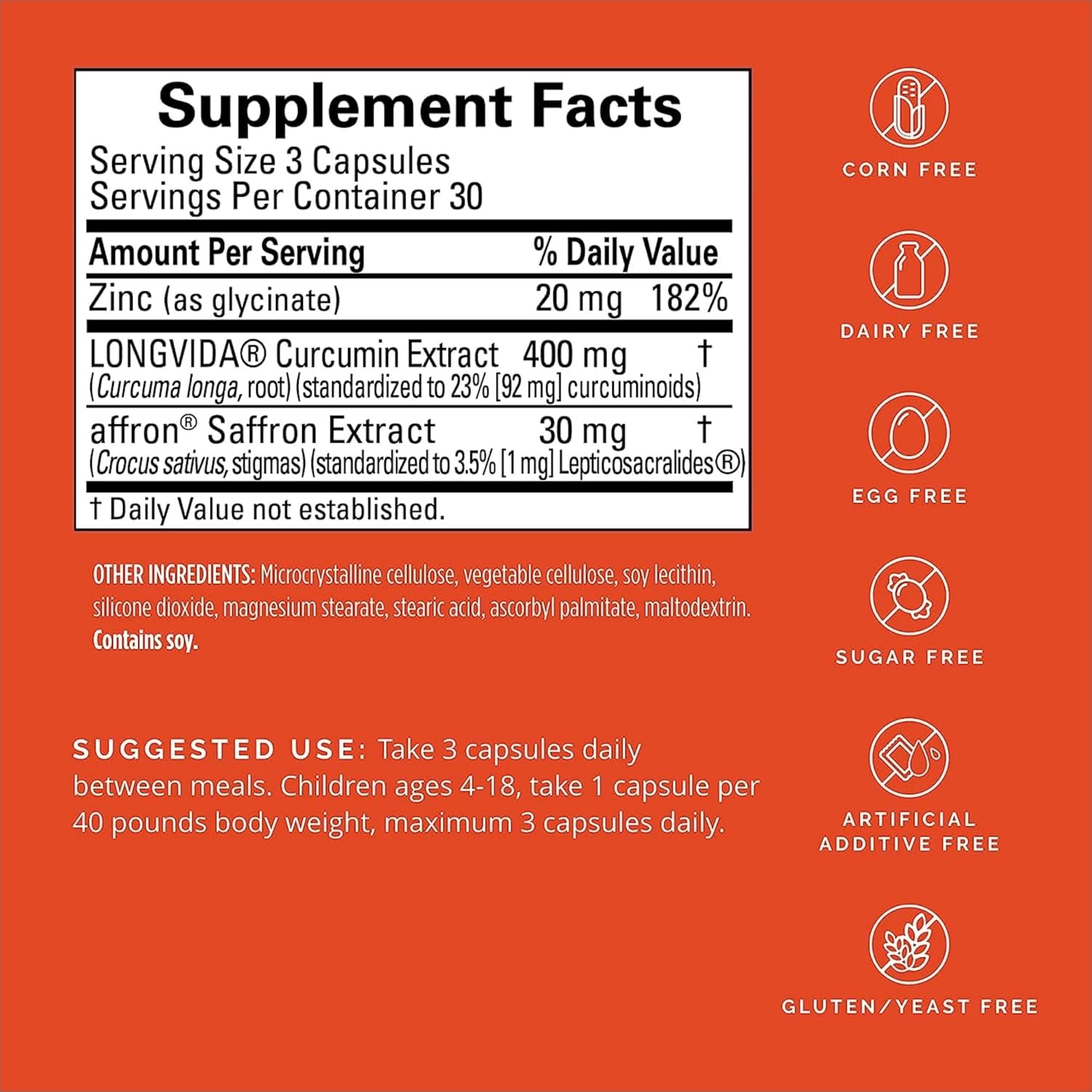 BRAINMD Dr Amen Happy Saffron Plus - 90 Capsules, Pack of 2 - With Saffron Flower Extract, Curcumin & Zinc - Vegan, Gluten Free - 60 Total Servings
