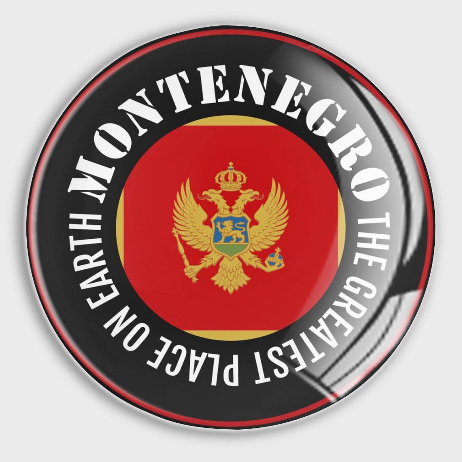 Aimant frigo Monténégro en verre idée cadeau souvenir voyage