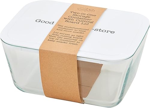 Mud Pie Contenedor de tabla de cortar, transparente