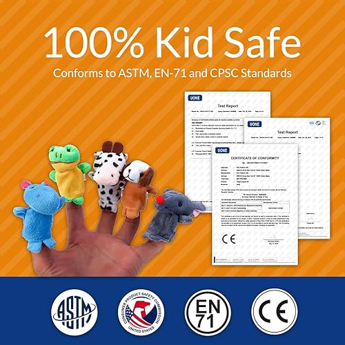 Miniatura 6 de BETTERLINE Paquete de marionetas de mano y dedo multicolor de 25 piezas, marionetas de boca movible abierta para niños