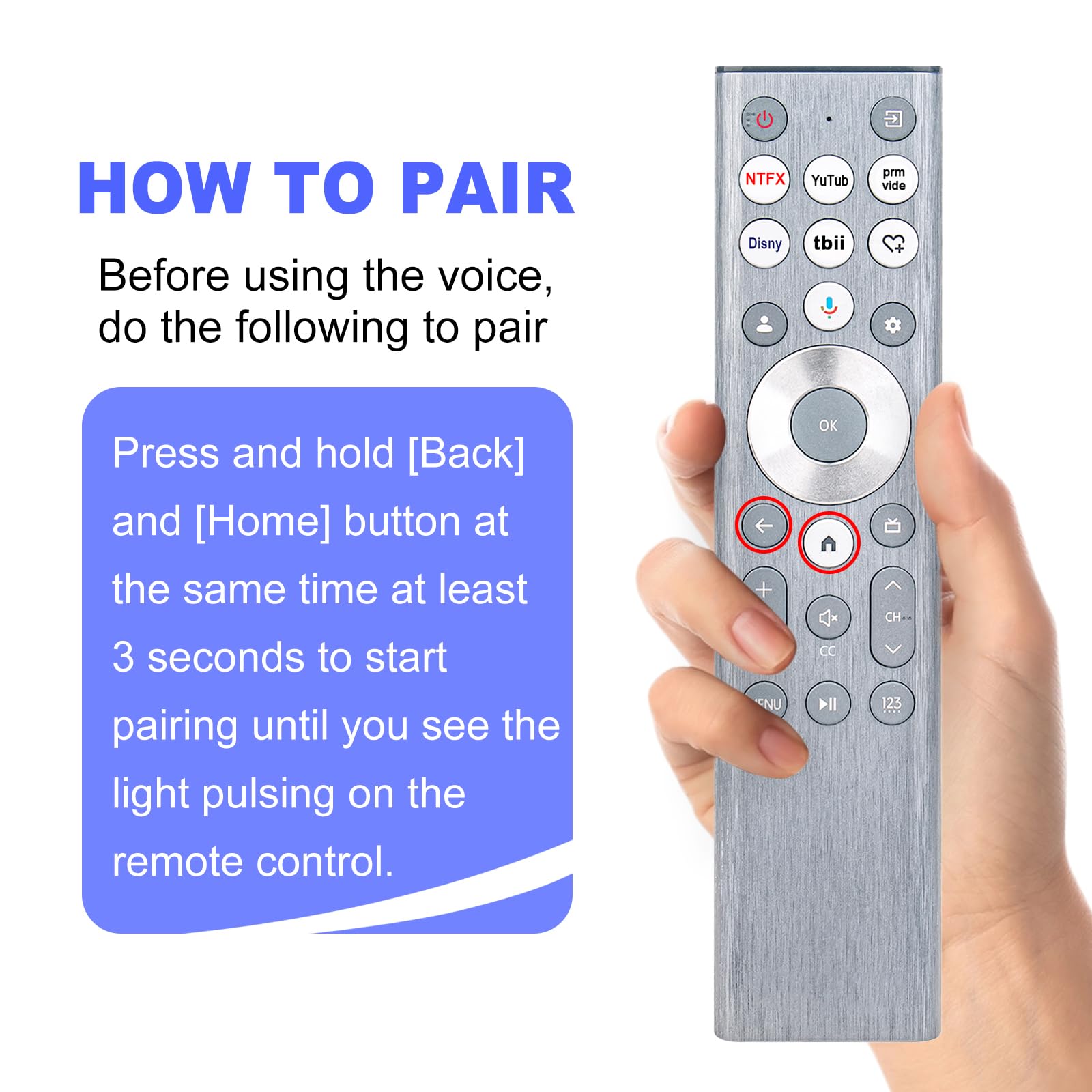 Amazon.com: ERF6A80 Replace Voice Remote Control with Backlit fit