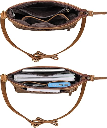 STILORD Mirabelle Leren Schoudertas Dames Vintage Handtas Dames Elegante Vrijetijdstas Crossbody Tas Dames Klassieke Handtas Echt Leer Kleur:zwart