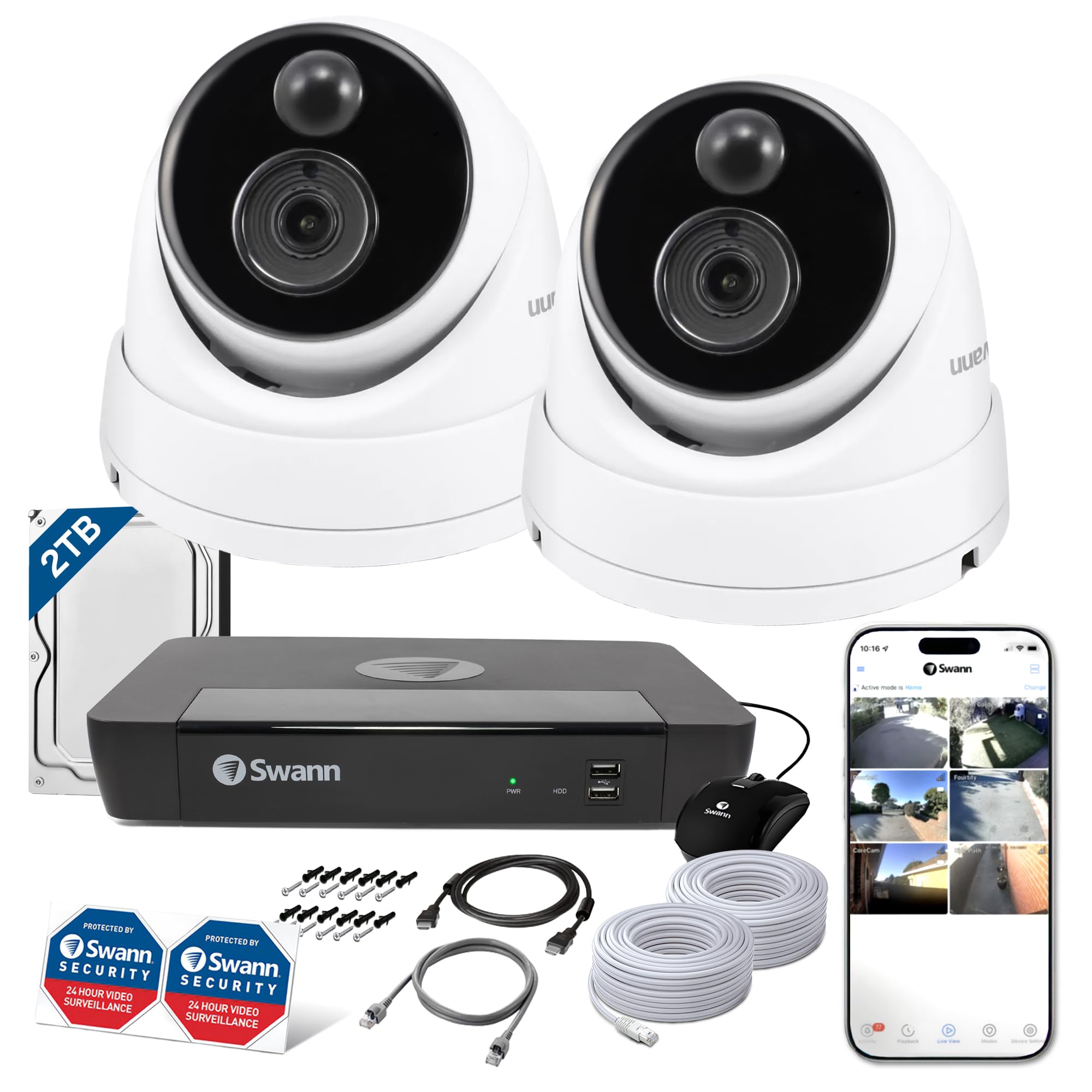 SWANN セキュリティカメラ　SRNVR-88580H 4K NVRレコーダー Amazon.co.jp: 【Amazon限定】 スワン(Swann) セキュリティカメラ 8ch
