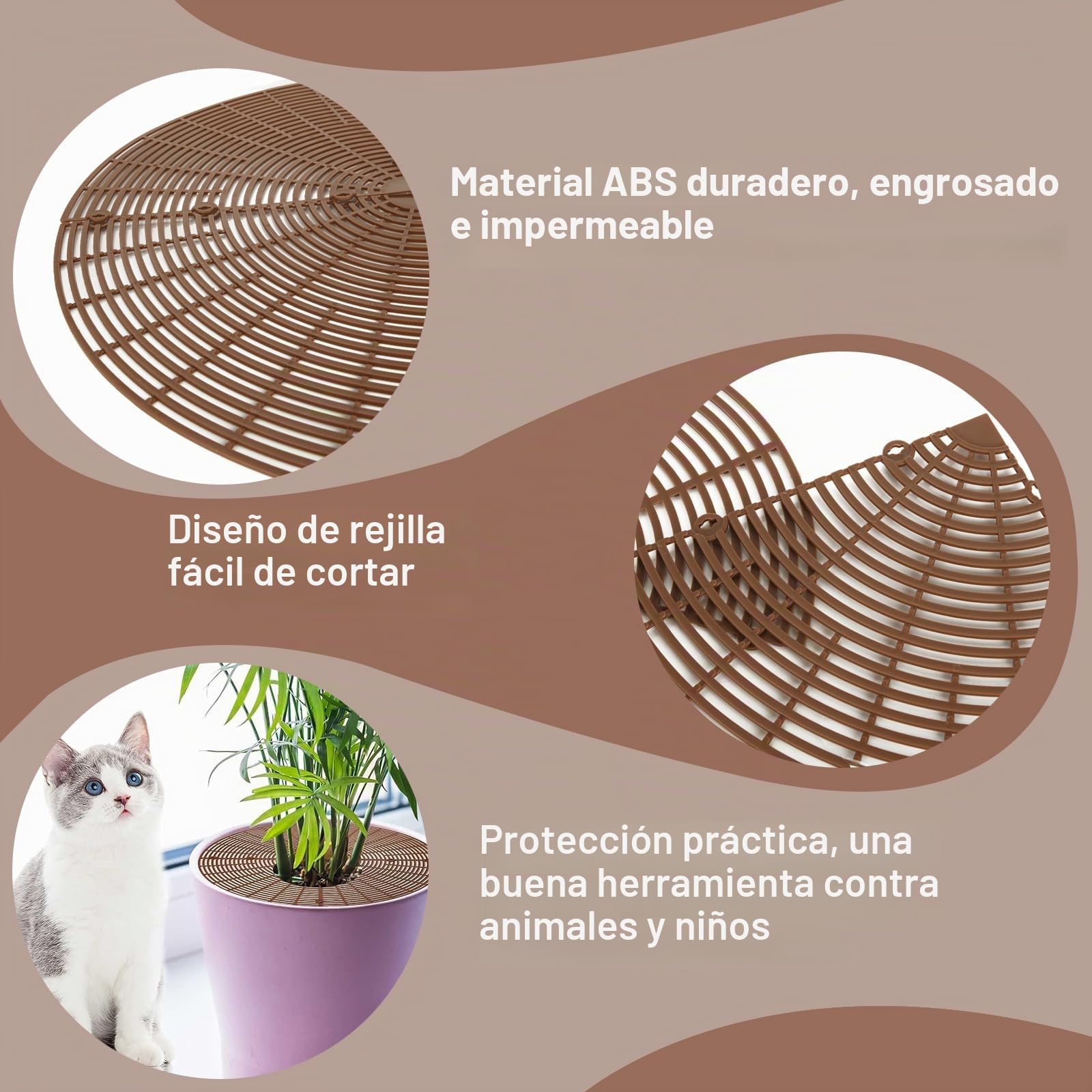 JMIATRY 4 Piezas Protector de Macetas 30cm y 52cm, Rejillas para macetas, Protección de Plantas para La Protección de Niños, Mascotas