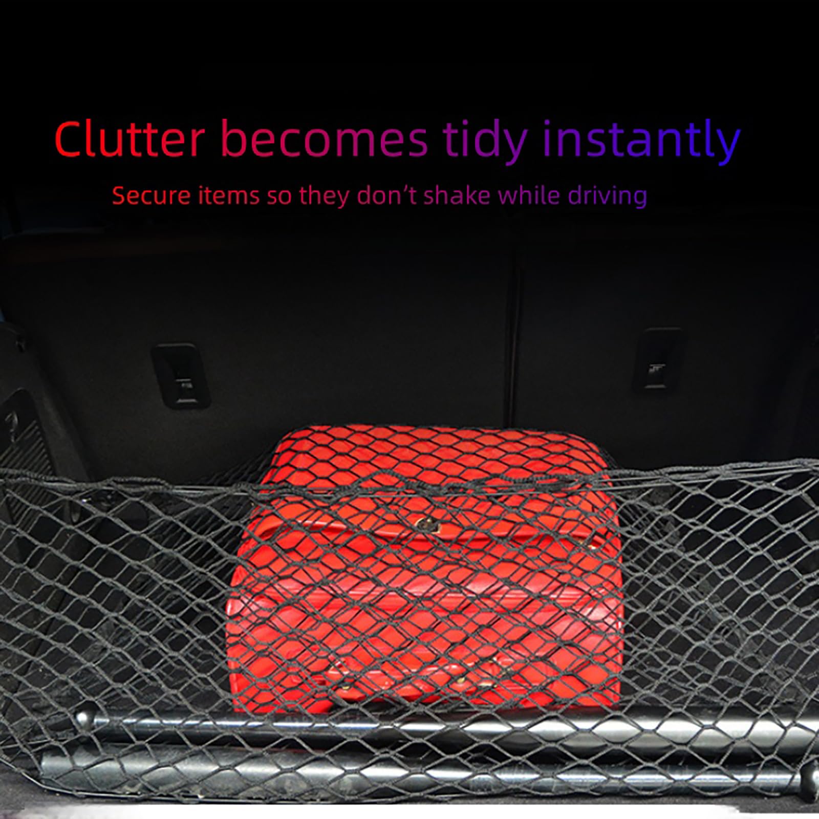 WWITH Gepäcknetz Auto Für VW Tiguan 2024 - Elastisches Kofferraumnetz 70x50cm