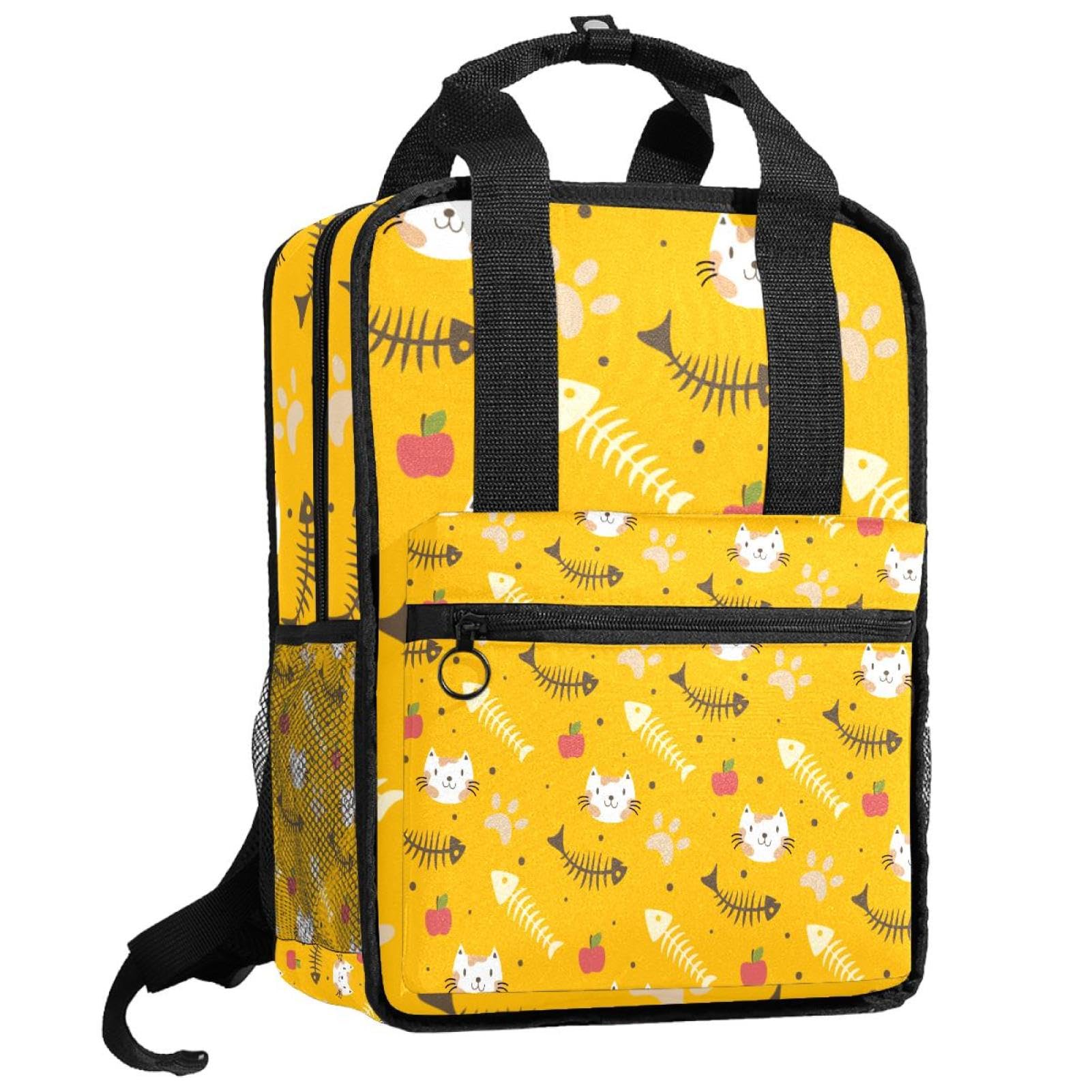 Sac à dos pour garçons imprimé chat rigolo pour stimuler l'imagination à chaque récréation - 8