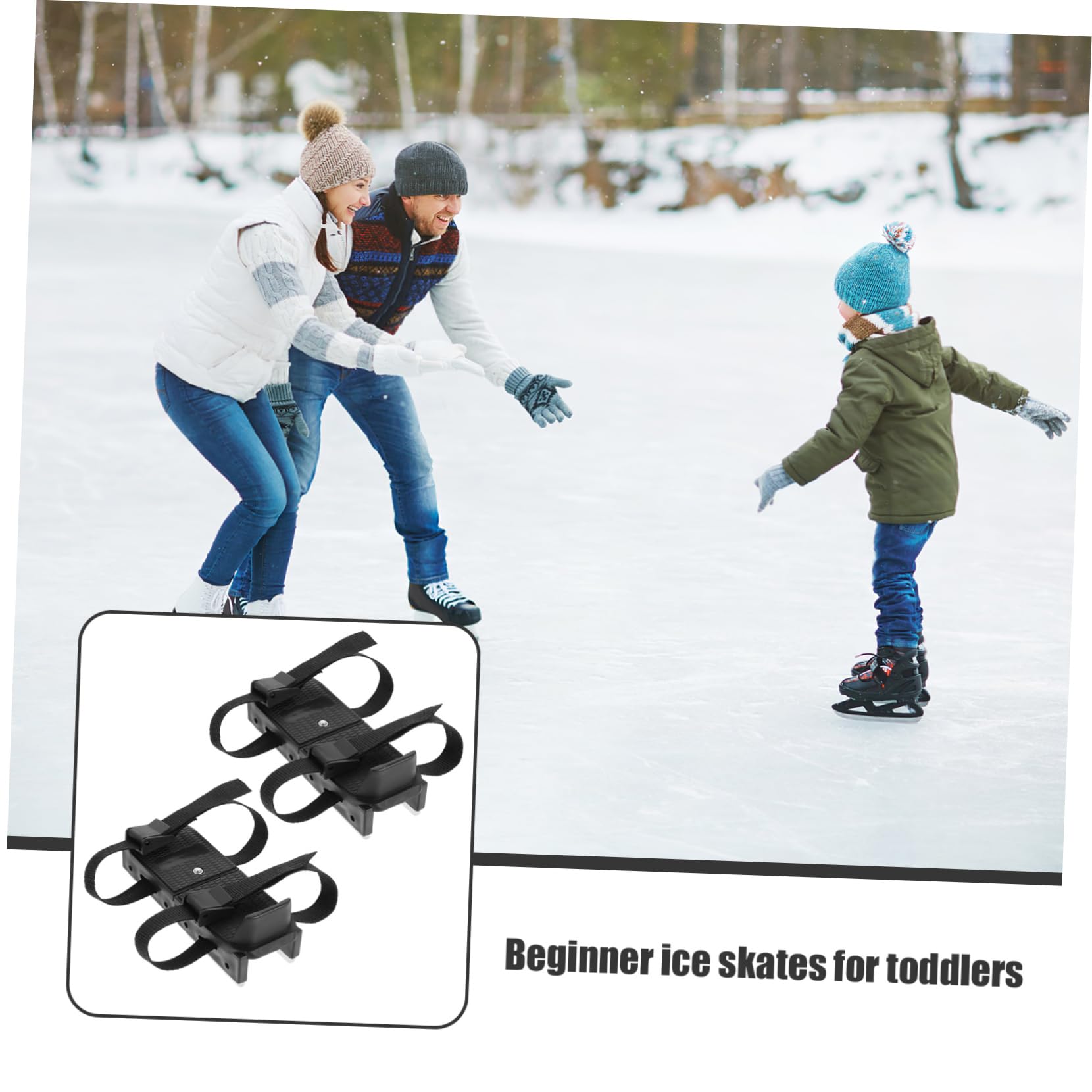 Yardwe 1 Paire De Chaussures D'Aide Au Patinage Chaussures De Sport Doubles en Plastique pour Enfants