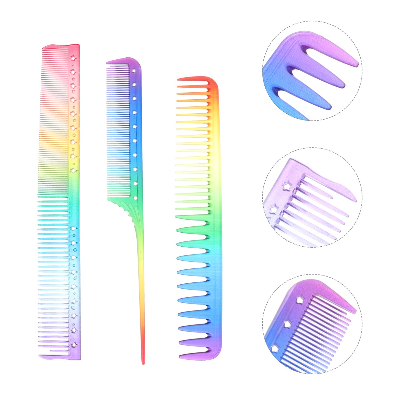 FRCOLOR 9stücke Teiliges Bunter Haarschneidekämme Antistatische Friseurwerkzeuge Für Salon Und Zuhause Sanft Entwirrende Stylingkämme Für Männer Und Frauen