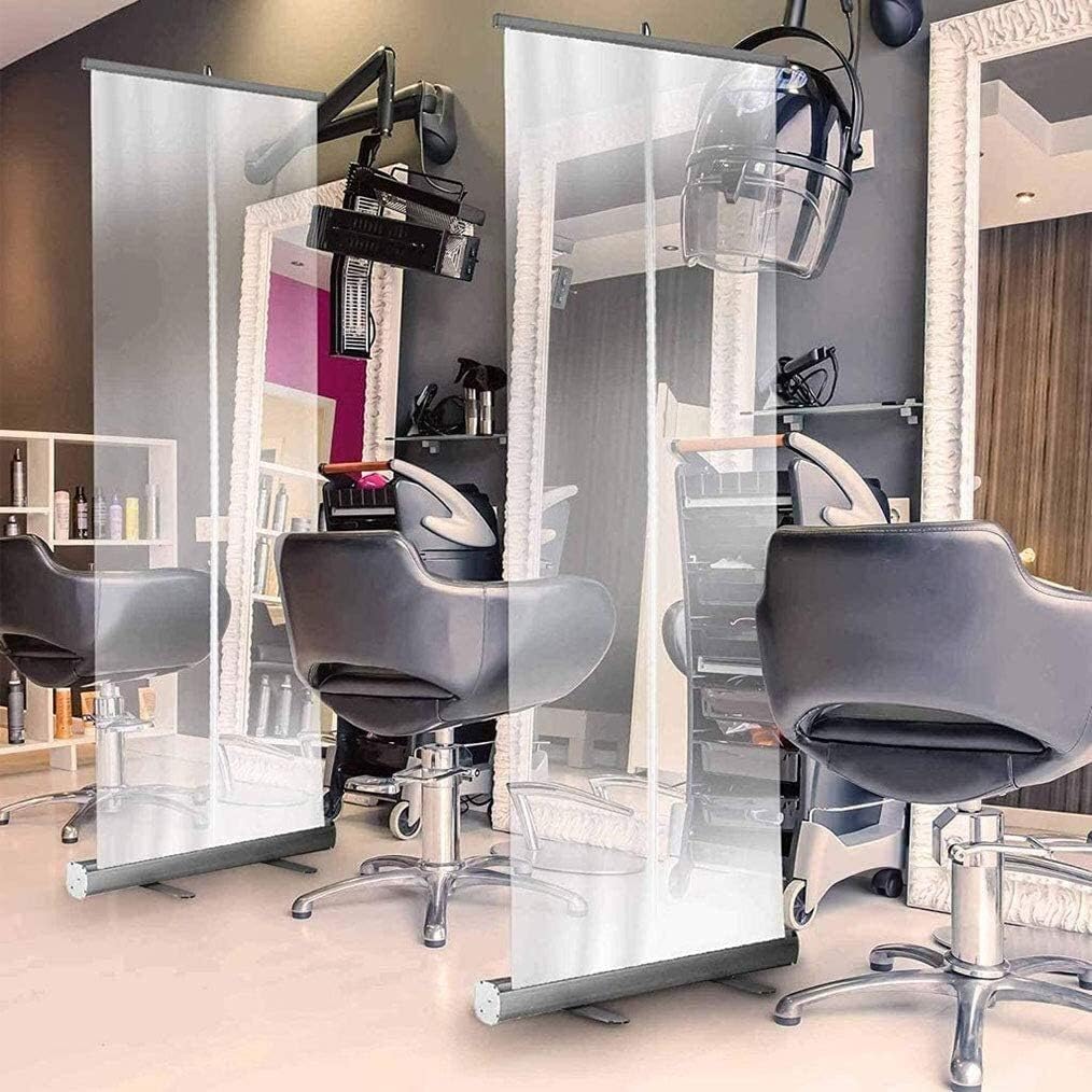 Floorstanding sneeze guardfull tarp with standable isolation barrier