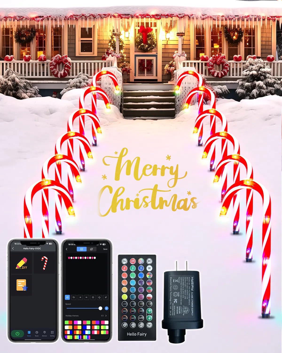 Christmas Tree Topper and Christmas Pathway Outdoor Decorations