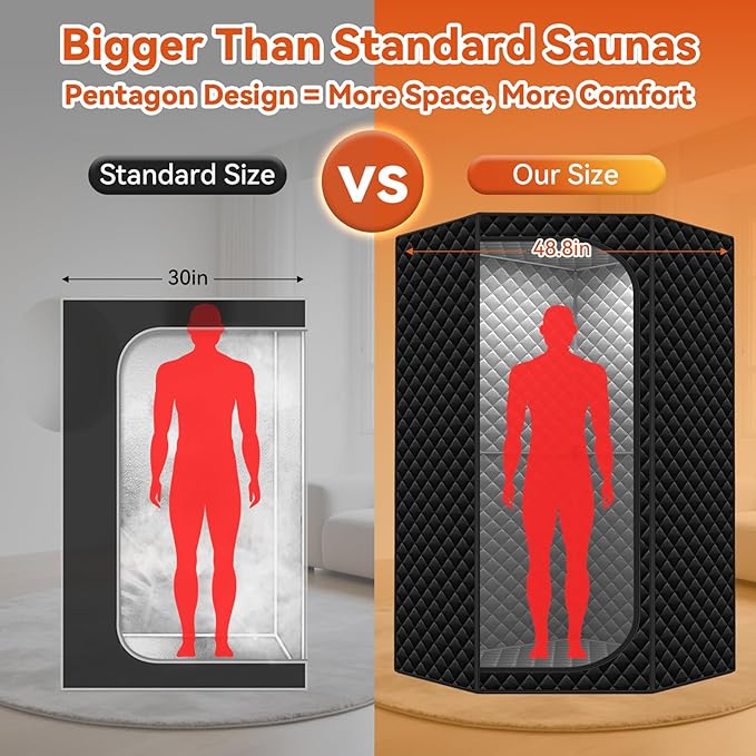 Sauna portátil para hogar Gozuna Negro 1300W 3L miniatura 3