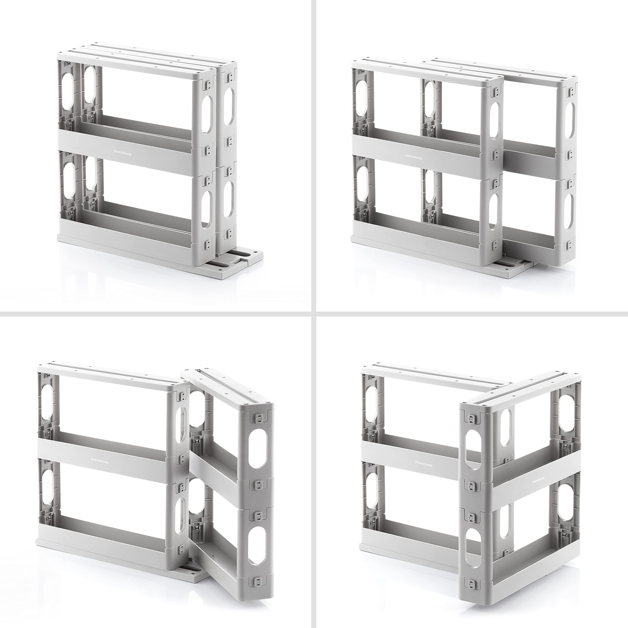 InnovaGoods® Organisateur d'épices coulissant et pivotant Rispick InnovaGoods, stocke tes épices de manière ordonnée et accessible, design compact, idéal pour la cuisine.