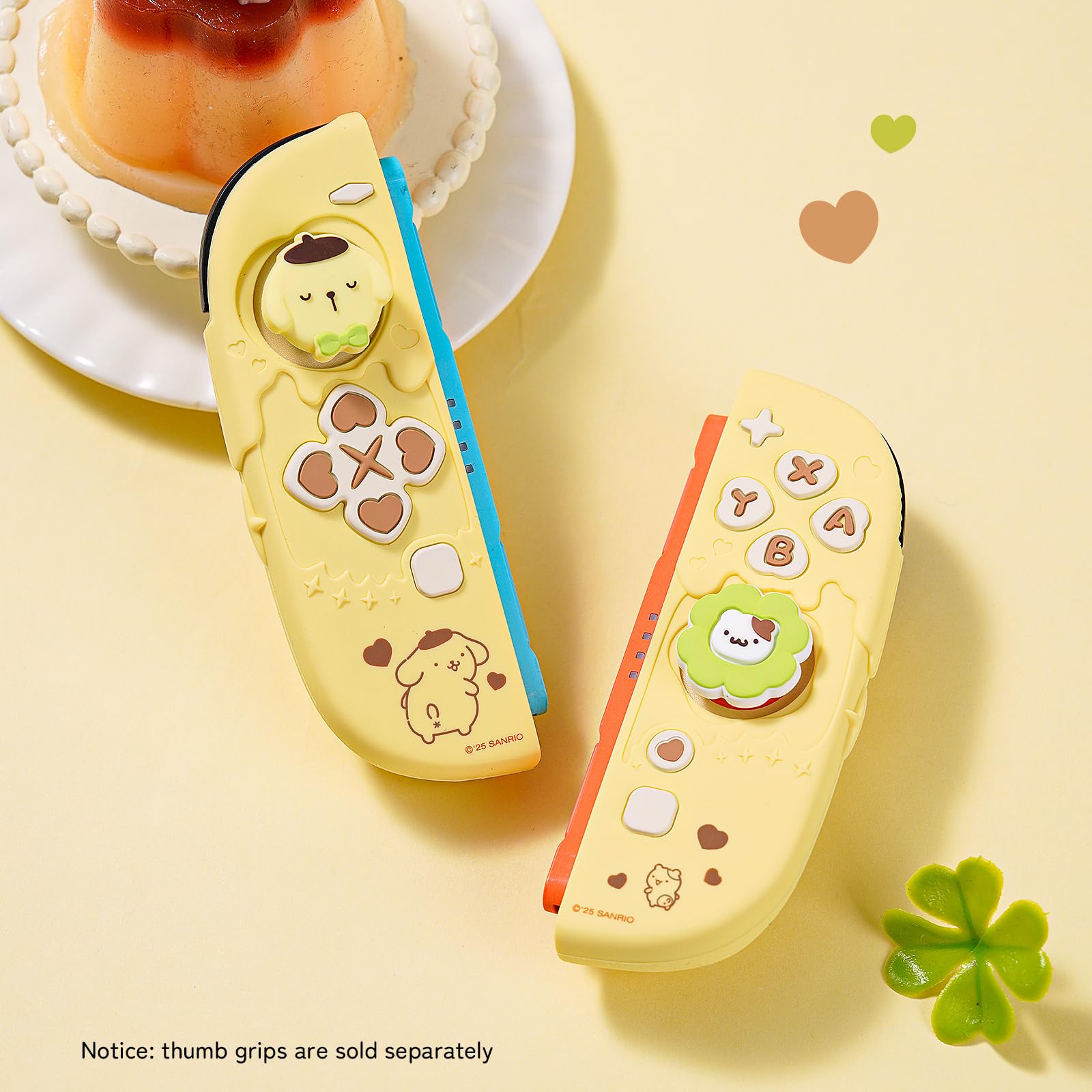 Kuitmor Coque de protection compatible avec la manette Joy-con du modèle Switch 2 2025, étui en silicone souple, étui de protection anti-rayures pour Switch 2 - Jaune