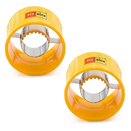 REDROCK - Plastic Manual Corn Stripper Cutter Peeler | Unbreakable Corn Cob Seeds Kernels Remover with Stainless Steel Blade for Kitchen Use (Multicolor, Pack of 2)