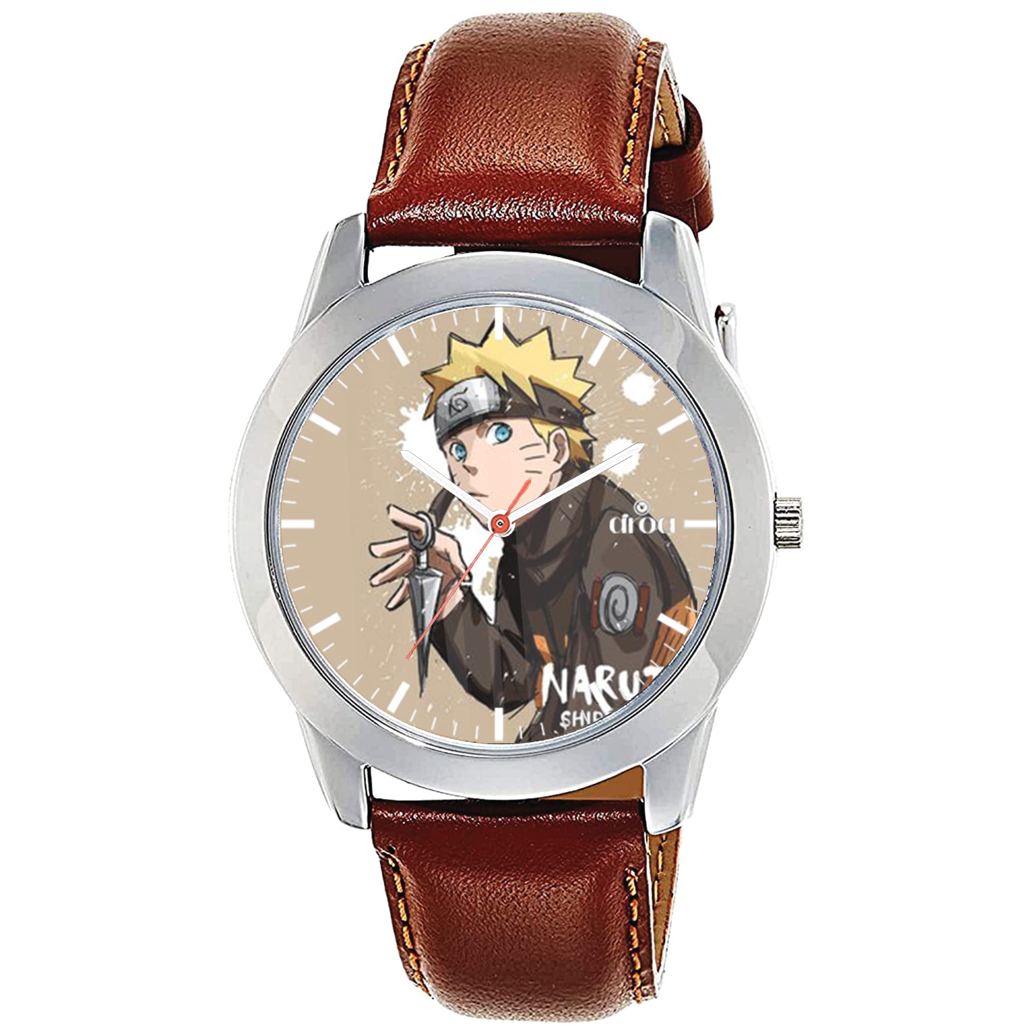 AROA Watch New Watch for Naruto Uzumaki Funny Model : 168 Steel Metal Type Analog Brown Strap Watch Beige Dial for Men Stylish Watch for Boys (B0C1593MLL) Amazon Price History, Amazon Price Tracker