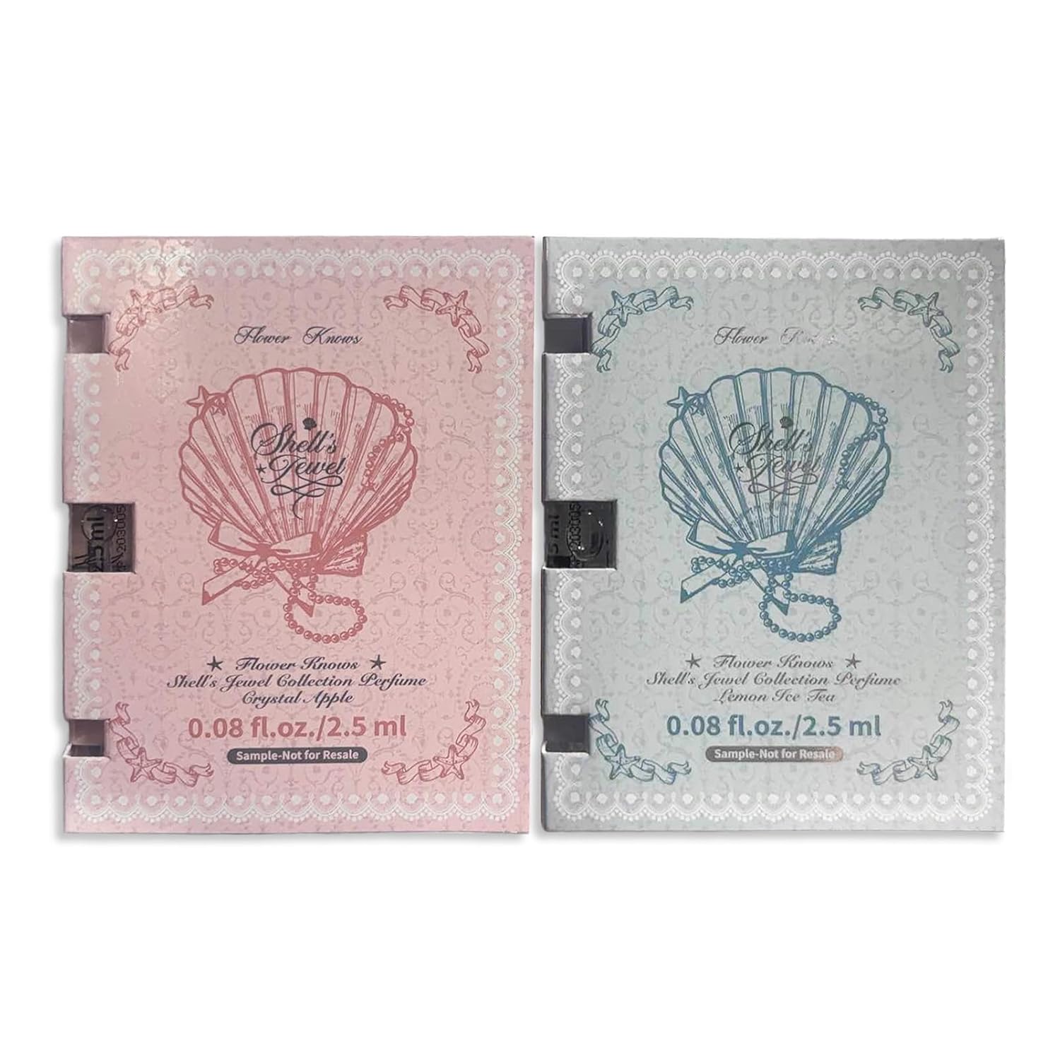 Flower Knows Shell's Jewel Perfume Samples,Eau de Parfum Long-Lasting Fragrance for Women Aquatic Fruity Floral Scent With Notes of Apple,Sandalwood,Galbanum,Travel Size,0.08 fl.oz(Crystal Apple) - Image 3