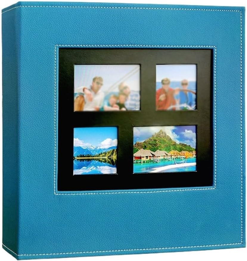 Travel Growth Commemorative Book ﻿ Leather Album Retro Large Capacity Photo Home PP Album Applicable to Photos, Receipts, Star Cards, etc(D)