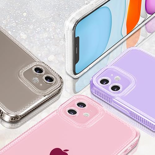 Miniatura 5 de ZTOFERA Diseñada para iPhone 12 de 6.1 pulgadas, funda transparente brillante para mujer, funda protectora de silicona TPU suave para iPhone 12,